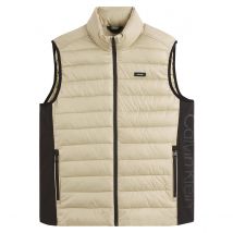 Calvin Klein Piumino Senza Maniche Con Fasce Logate Beige Uomo Taglie L