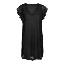 Vero Moda Abito Corto In Pizzo Nero Donna Taglie S