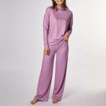 Naf Naf Pigiama Homewear A Coste Patch Viola Donna Taglie L