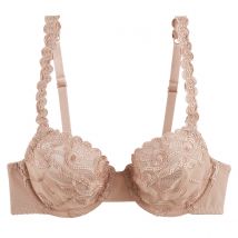 Anne Weyburn Reggiseno Push-up In Tulle Ricamato Lyssa Beige Donna Taglie 7 D
