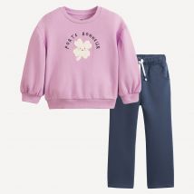 La Redoute Collections Completo 2 Pezzi Felpa E Jogging Blu Bambina Taglie 18 mesi - 81 cm