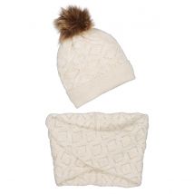 La Redoute Collections Completo Berretto E Snood Maglia Pointelle Beige Bambina Taglie 52 cm