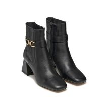 Geox Stivaletti Con Tacco Coronilla, Pelle Nero Donna Taglie 38