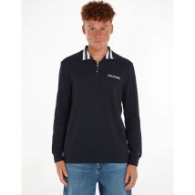 Tommy Hilfiger T-shirt Spessa, Maniche Lunghe, Cerniera Al Collo Blu Uomo Taglie XS