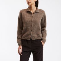 Des Petits Hauts Cardigan Con Bottoni Collo Polo Anouk Marrone Donna Taglie 2(M)