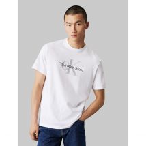 Calvin Klein Jeans T-shirt Girocollo Hero Monogram Bianco Uomo Taglie L