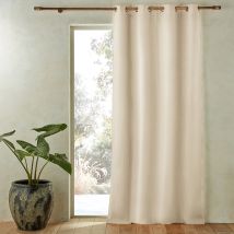 Am.pm Tenda In Lino Lavato Oscurante Con Occhielli, Private Beige Taglie 140 x 180 cm