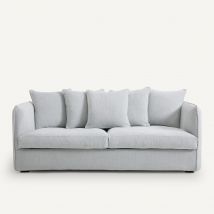 Am.pm Divano Trasf. Cotone Bouclé Riciclato, Neo Chiquito Blu Taglie 4 posti