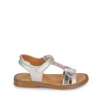 Gbb Sandali Maisie In Pelle Argento Bambina Taglie 30
