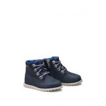 Timberland Boots In Pelle Pokey Pine Blu Bambina Taglie 30