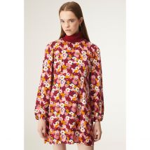 Compania Fantastica Abito Corto Fantasia A Fiori Multicolore Donna Taglie M