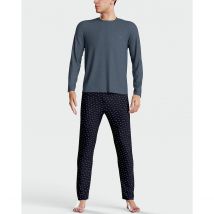 Eden Park Pigiama Lungo, Fantasia Fiocchi Blu Uomo Taglie M