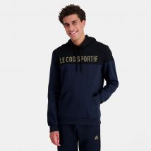 Le Coq Sportif Felpa Con Cappuccio Fantasia Davanti Blu Uomo Taglie S