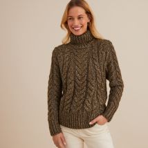 Anne Weyburn Maglione A Dolcevita In Maglia Grossa Verde Donna Taglie 54/56 (IT) - 50/52 (FR)