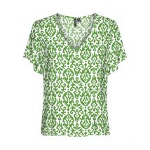 Vero Moda Camicetta Fantasia A Maniche Corte Verde Donna Taglie XS