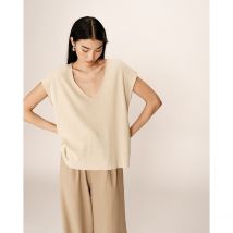 Grace & Mila Pull Maniche Corte, Maglia Metallizzata, Pacino Oro Donna Taglie 1(S)