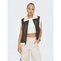 Only Giubbotto Similpelle Senza Maniche Marrone Donna Taglie M