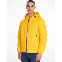 Tommy Hilfiger Giubbotto Con Cappuccio E Cerniera A Contrasto Bimateriale Giallo Uomo Taglie S