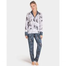 Impetus Pigiama Maniche Lunghe In Modal, Ayaka Blu Donna Taglie L