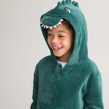La Redoute Collections Sovra-pigiama Con Cappuccio Motivo Dinosauro 3-14 Anni Verde Bambino Taglie 10 anni - 138 cm