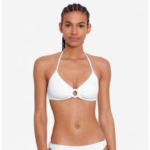 Polo Ralph Lauren Reggiseno Per Bikini Cable Jacquard Bianco Donna Taglie L