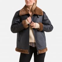Oakwood Giubbotto Con Cerniera Bimateriale Zendaya Nero Donna Taglie S