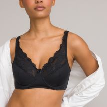 Anne Weyburn Reggiseno Minimizer In Pizzo Anthea Nero Donna Taglie 7 C
