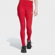 Adidas Sportswear Leggings Vita Alta Essentials Logo Rosso Taglie XL