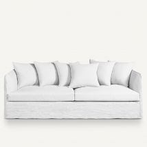 Am.pm Fodera Per Divano Lino Stropicciato Néo Chiquito Bianco Taglie 2 posti