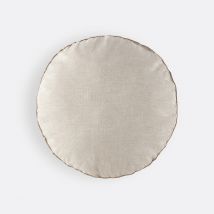 La Redoute Interieurs Cuscino Rotondo In Lino Lavato, Onega Beige Taglie diametro 40 cm