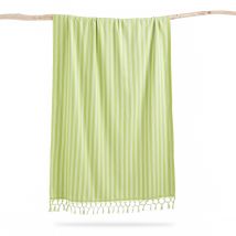 La Redoute Interieurs Fouta Cotone, Spugna Dietro, Ischia Verde Taglie 90 x 175 cm
