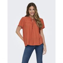 Jdy Blousa Fluida, Collo Con Volant Da Annodare Arancione Donna Taglie 36 (FR) - 40 (IT)