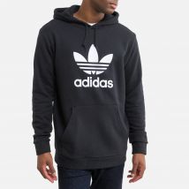 Adidas Originals Felpa Con Cappuccio Logo Trifoglio Nero Uomo Taglie S
