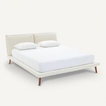 Am.pm Letto Bouclé + Rete, Aurore Design E. Gallina Beige Taglie 180 x 200 cm