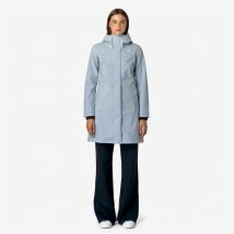 K-way Giacca Anti Vento Con Cappuccio Media Lunghezza Stephy Bonded V Blu Taglie L