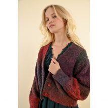 Molly Bracken Cardigan In Maglia Bouclé Tie And Dye Multicolore Donna Taglie XS