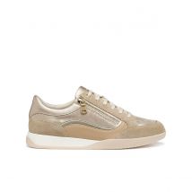 Geox Sneakers Traspiranti Con Cerniera, Maryemy Marrone Donna Taglie 38