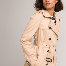 La Redoute Collections Trench Lungo Con Bottoni Beige Donna Taglie 52 (FR) - 56 (IT)