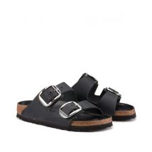 Birkenstock Sabot In Pelle Arizona Big Buckle Nero Donna Taglie 41