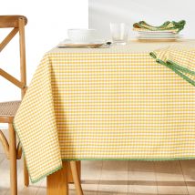 La Redoute Interieurs Tovaglia Motivo Vichy Tinto In Filo Cotone/lino Trattoria Bianco Taglie 150 x 300 cm