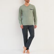 Dodo Pigiama Maniche Lunghe Scollo A V Verde Uomo Taglie XXL