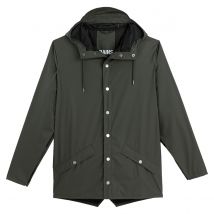 Rains Giacca Impermeabile Con Cappuccio Unisex Jacket Verde Uomo Taglie XS