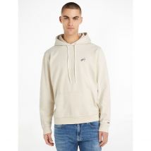 Tommy Jeans Felpa Dritta Con Cappuccio E Logo Del Brand Beige Uomo Taglie XXL