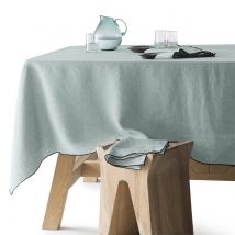 Am.pm Tovaglia In Lino Lavato, Suzy Verde Taglie 180 x 250 cm