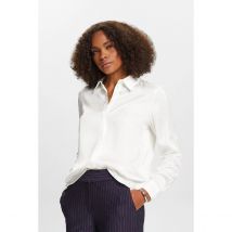 Esprit Camicia Dritta Satinata Beige Donna Taglie XL