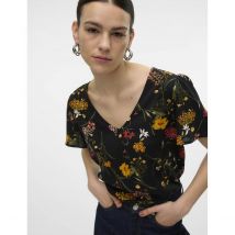 Vero Moda Camicetta Fantasia A Maniche Corte Nero Donna Taglie XS