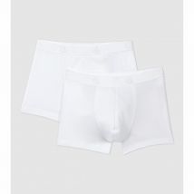 Petit Bateau Confezione Da 2 Boxer Tinta Unita In Cotone Bianco Bambino Taglie 8 anni - 126 cm