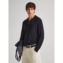 Pepe Jeans Pull Collo A Polo, Maniche Lunghe Nero Uomo Taglie XL