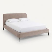 Am.pm Letto In Velluto Con Rete, Oscar Design E. Gallina Beige Taglie 160 x 200 cm