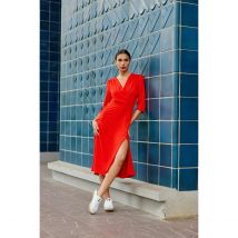 La Petite Etoile Abito Corto Maniche Lunghe, Incrociato In Alto Roxane Rosso Donna Taglie 1(S)